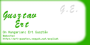 gusztav ert business card